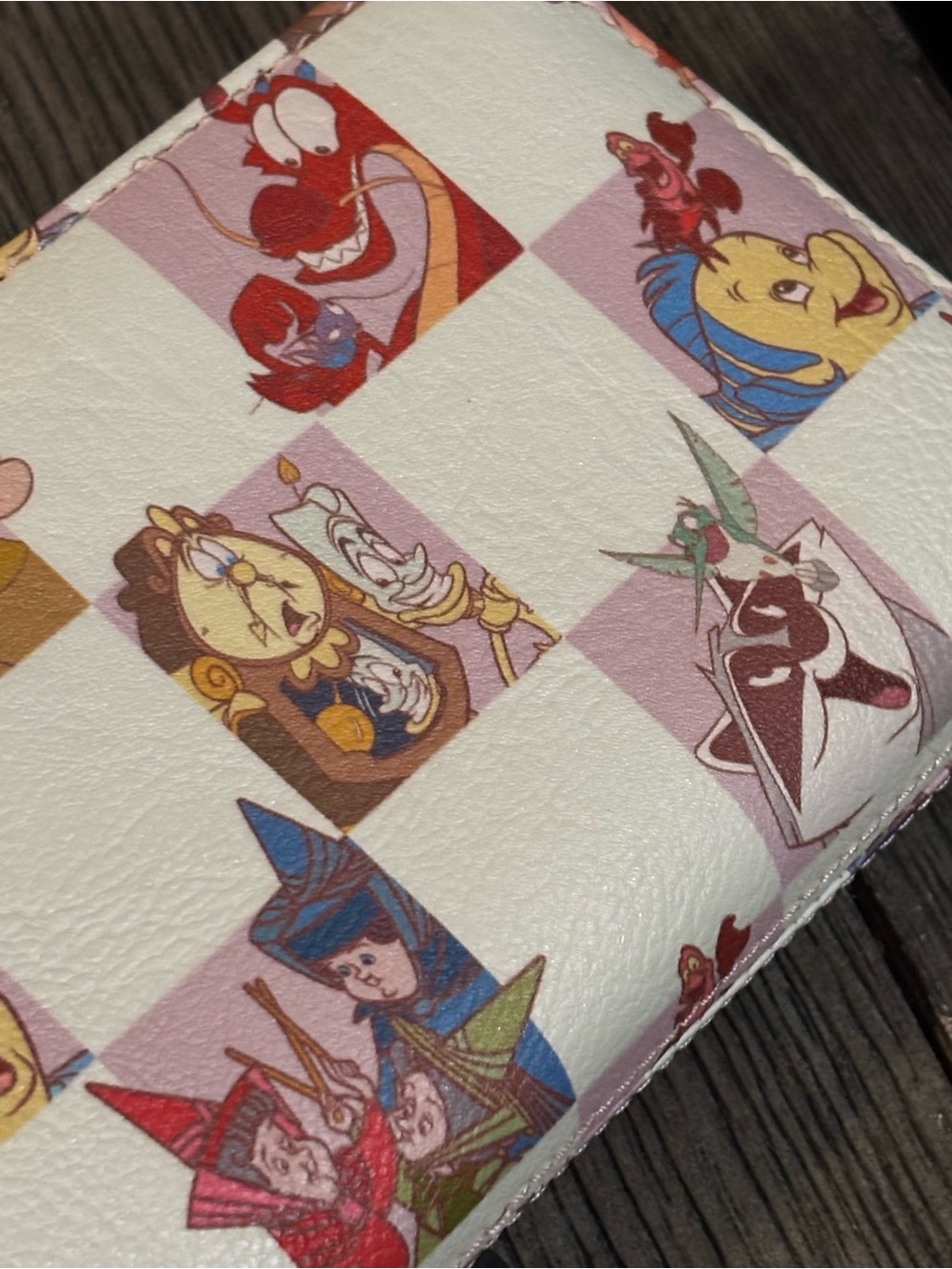 Loungefly Disney Princess Sidekicks Checkered Wallet - Picture 6 of 15